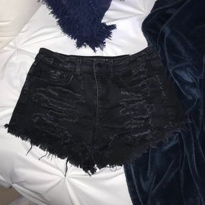 American Eagle Black Jean Shorts